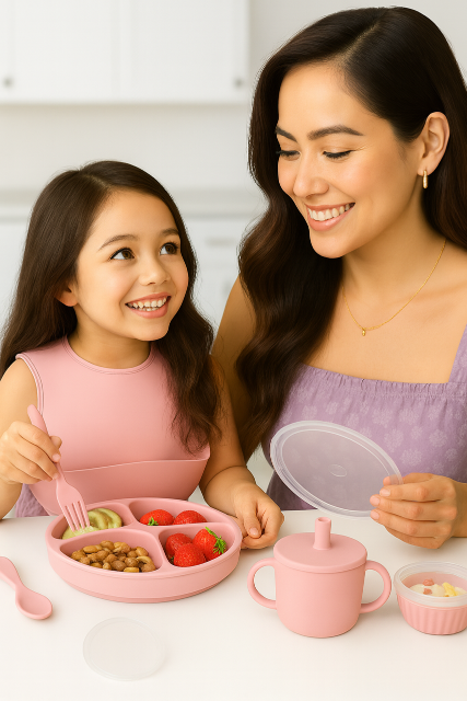 Baby Mealtime Kit – 6pc Silicone Set