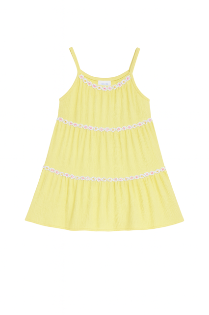 Yellow Dress with Flowers - Size 6T