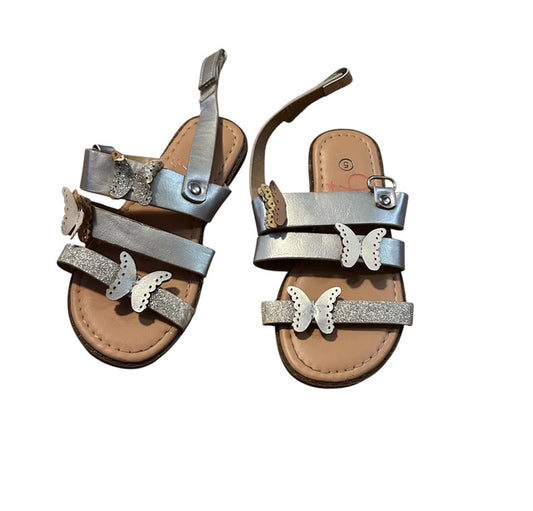 Silver Sandle with Butterflies