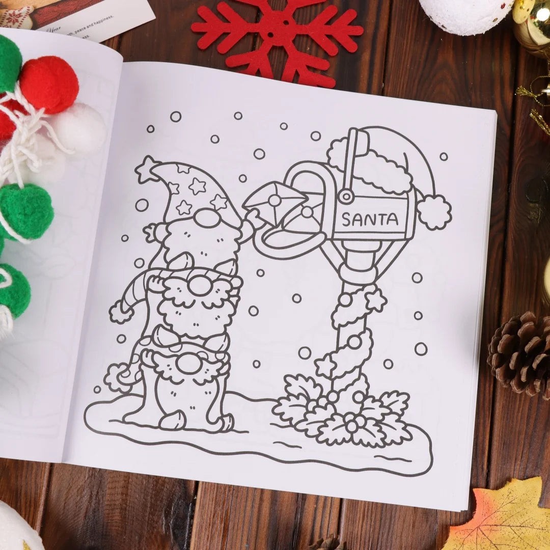 Christmas Cartoon Coloring Activity Book