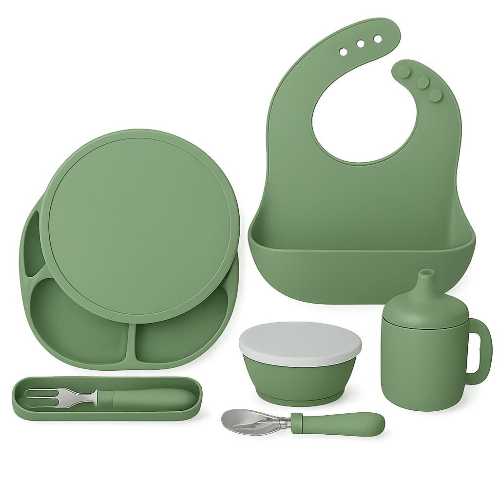 Baby Mealtime Kit – 5pc Silicone Set
