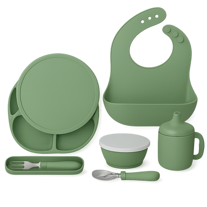 Baby Mealtime Kit – 5pc Silicone Set