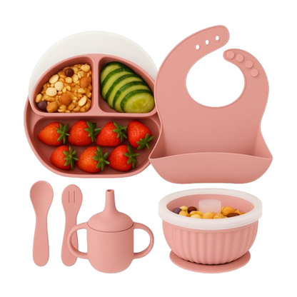 Baby Mealtime Kit – 6pc Silicone Set