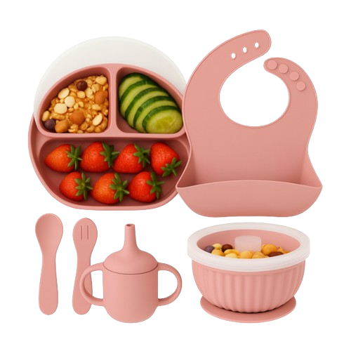 Baby Mealtime Kit – 6pc Silicone Set