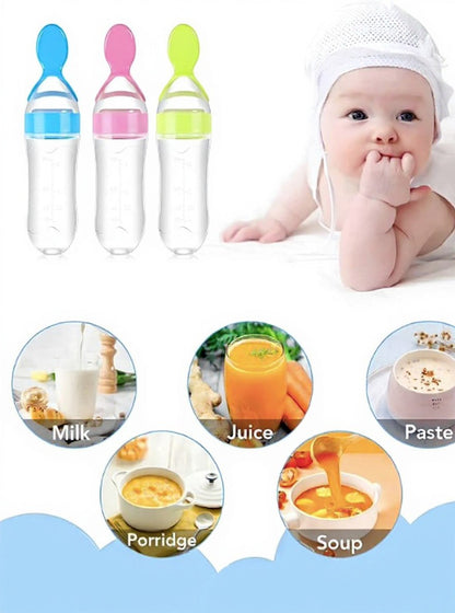 Baby Food Squeeze Bottle With Spoon